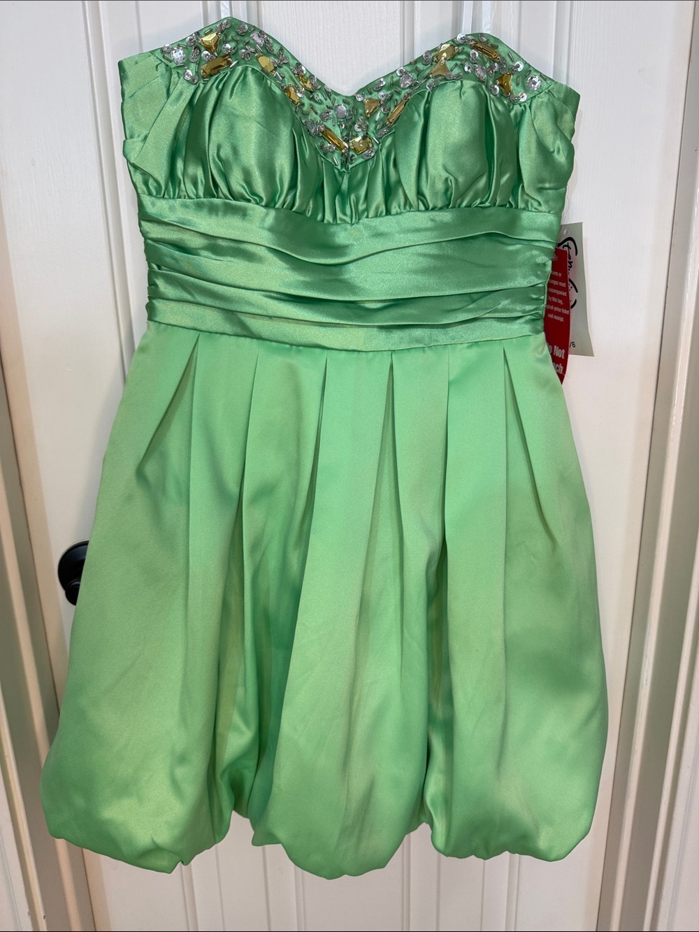 Steppin' Out Mint Green Strapless Beaded Sweetheart Dress